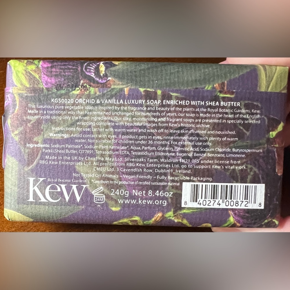 NEW The English Soap Company Kew Gardens Collection Orchid & Vanilla Soap - Picture 2 of 2